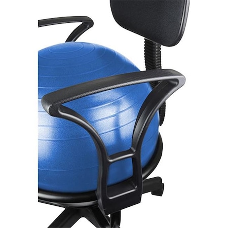 Fabrication Enterprises Fabrication Enterprises 30-1791B Cando Metal Mobile Ball Stabilizer Chair With Arms Ball; Blue 30-1791B